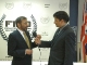 Dr. Farooq Sattar Federal Minister for Overseas Pakistanis at the post conference interview at FIRD Secretariat